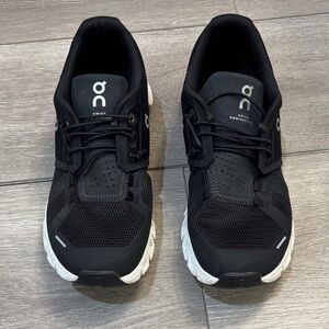 On Running Black and White Athletic Shoes